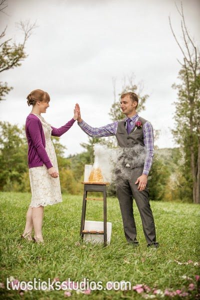 Cori + Todd and The Law of Conservation 5 Weddinghighfivesciencerocks.AlisaTonggCelebrantTwoSticksStudio