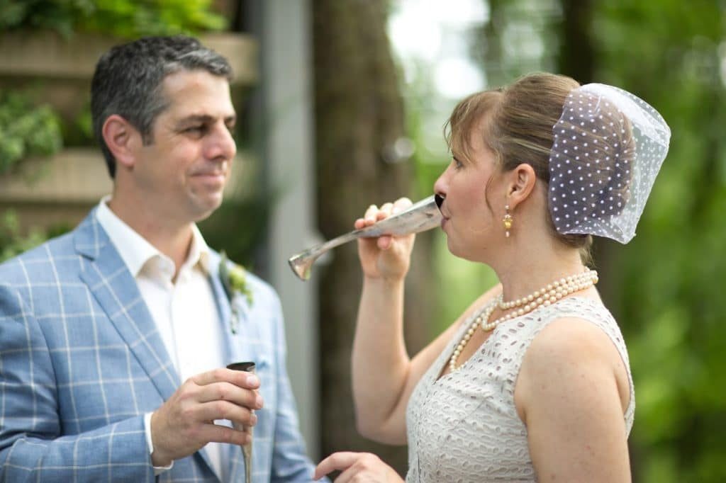Heather + Nathan, Family Vow Renewal with Kissing on the Lips 24 Cheers Alisa Tongg Celebrant Family Vow Renewal at The Living Wall at Promise Ridge Jeremie Barlow Photography