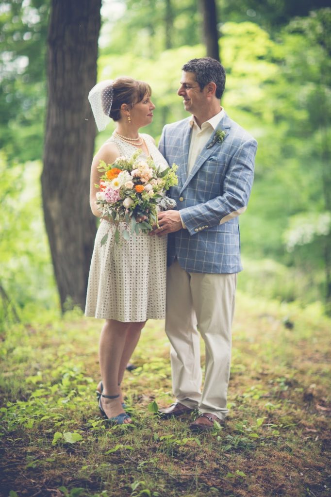 Heather + Nathan, Family Vow Renewal with Kissing on the Lips 1 Heather and Nathan forest portrait Alisa Tongg Celebrant Family Vow Renewal at The Living Wall at Promise Ridge