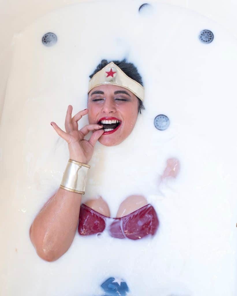 Advice To The Young Wonder Woman, On Her First Milk Bath 2 wonderwoman oreo milk bath rob yaskovic photography