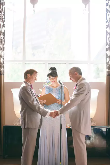 Bobby + Javi, Already Married in Their Hearts 9 Bobby252B2BJavier2Bholding2Bhands2Bceremony252C2BAlisa2BTongg2BCelebrant252C2BElaine2BZelker2BPhotography