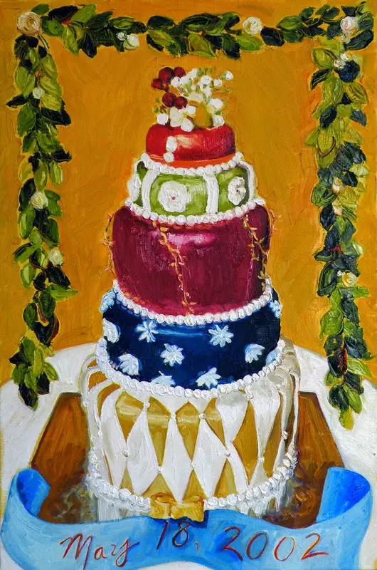 Ex-Voto Personal Storytelling With A Wedding Cake Portrait 3 Ex Voto2BWedding2BCake2BPortrait2C2BAlisa2BTongg2C2BJennie2BTraill2BSchaeffer