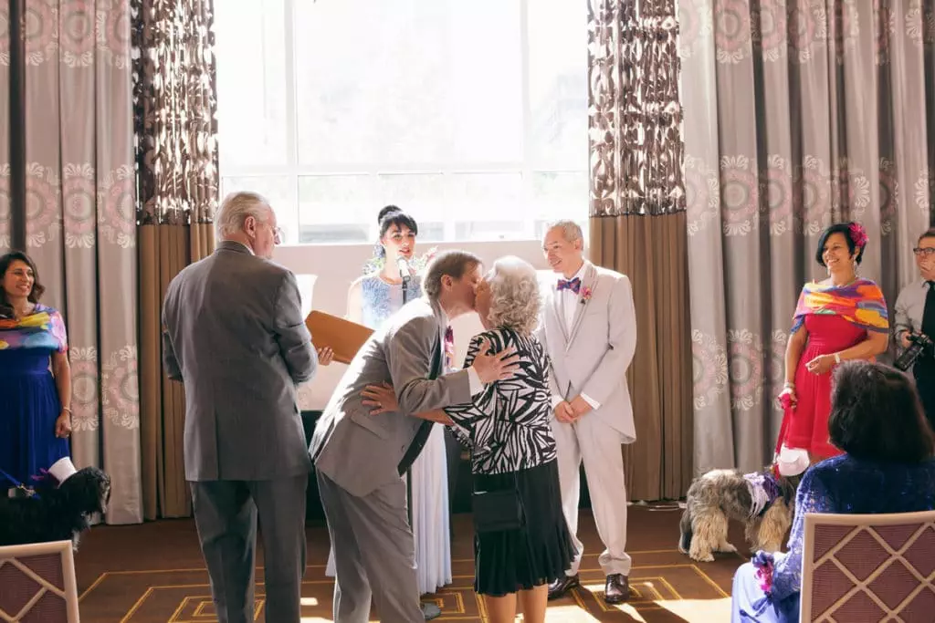 Bobby + Javi, Already Married in Their Hearts 5 bobby kisses his mother alisa tongg celebrant elaine zelker photography