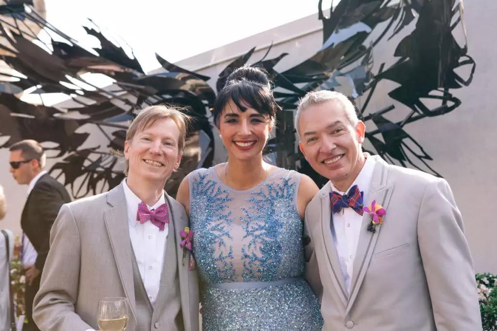 Bobby + Javi, Already Married in Their Hearts 14 celebrating at the reception alisa tongg celebrant elaine zelker photography