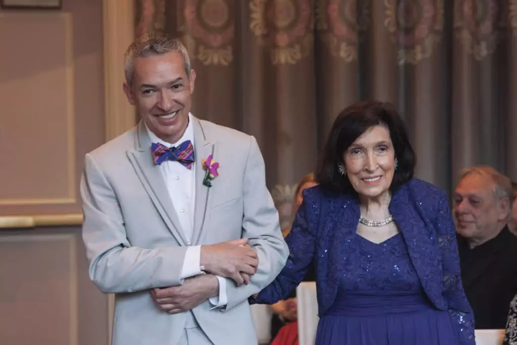 Bobby + Javi, Already Married in Their Hearts 6 javier with his mother alisa tongg celebrant elaine zelker photography
